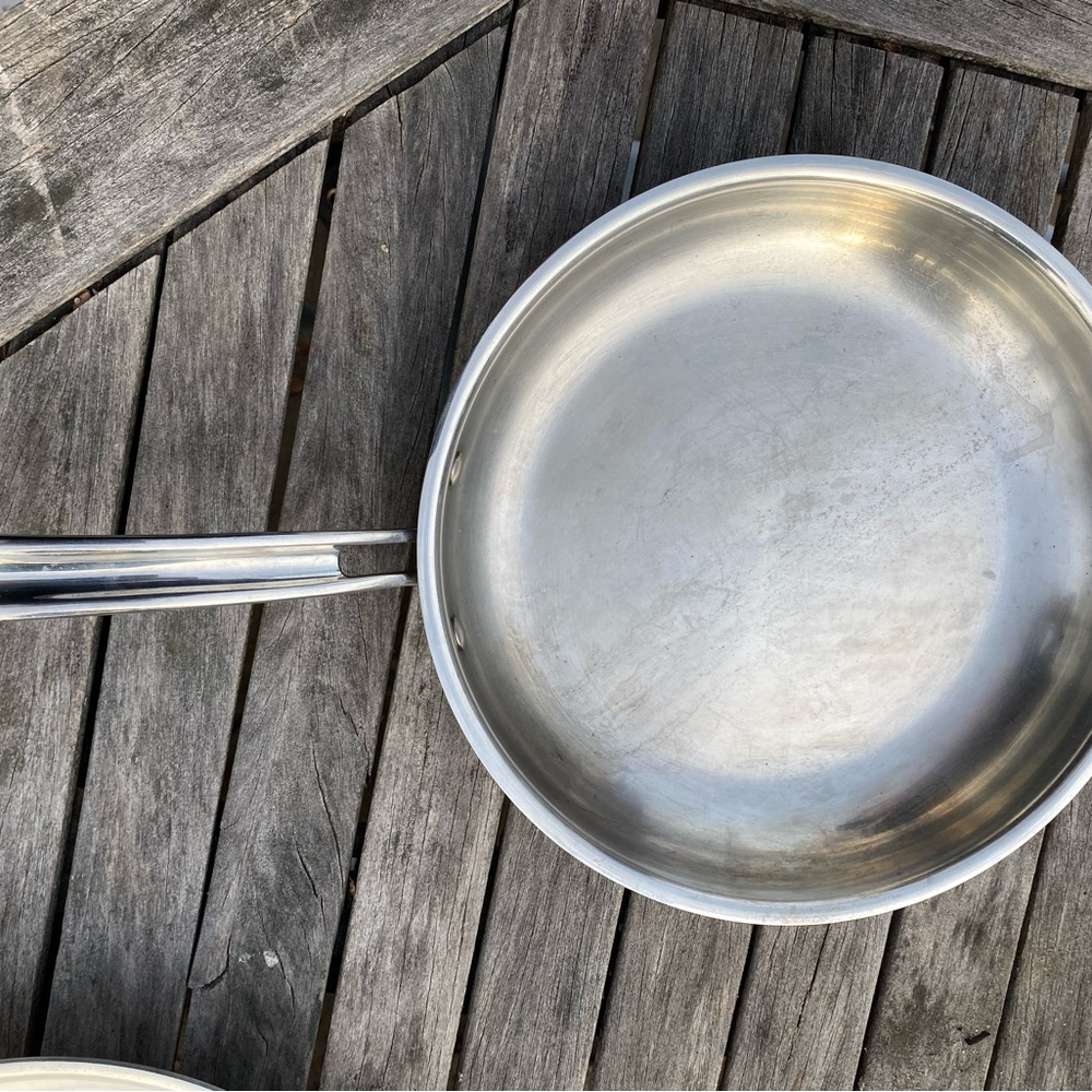 Stainless Steel Frying Pan - Silver